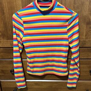 Colorful Striped Long Sleeve Top